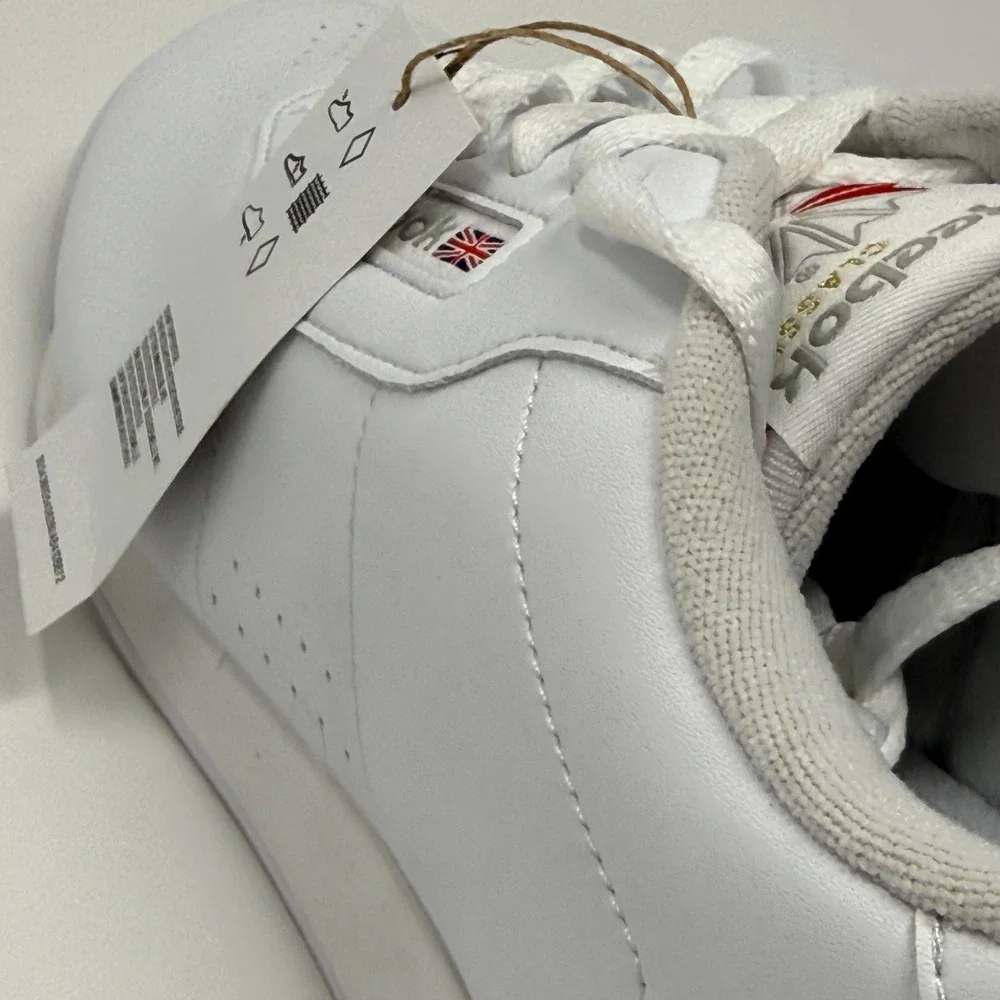 NWT Reebok Princess Womens Sneaker White Leather Classic Low Top 1Y3501 USA 11.5
